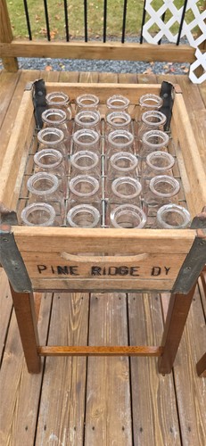 Wood and wire milk crate - , with